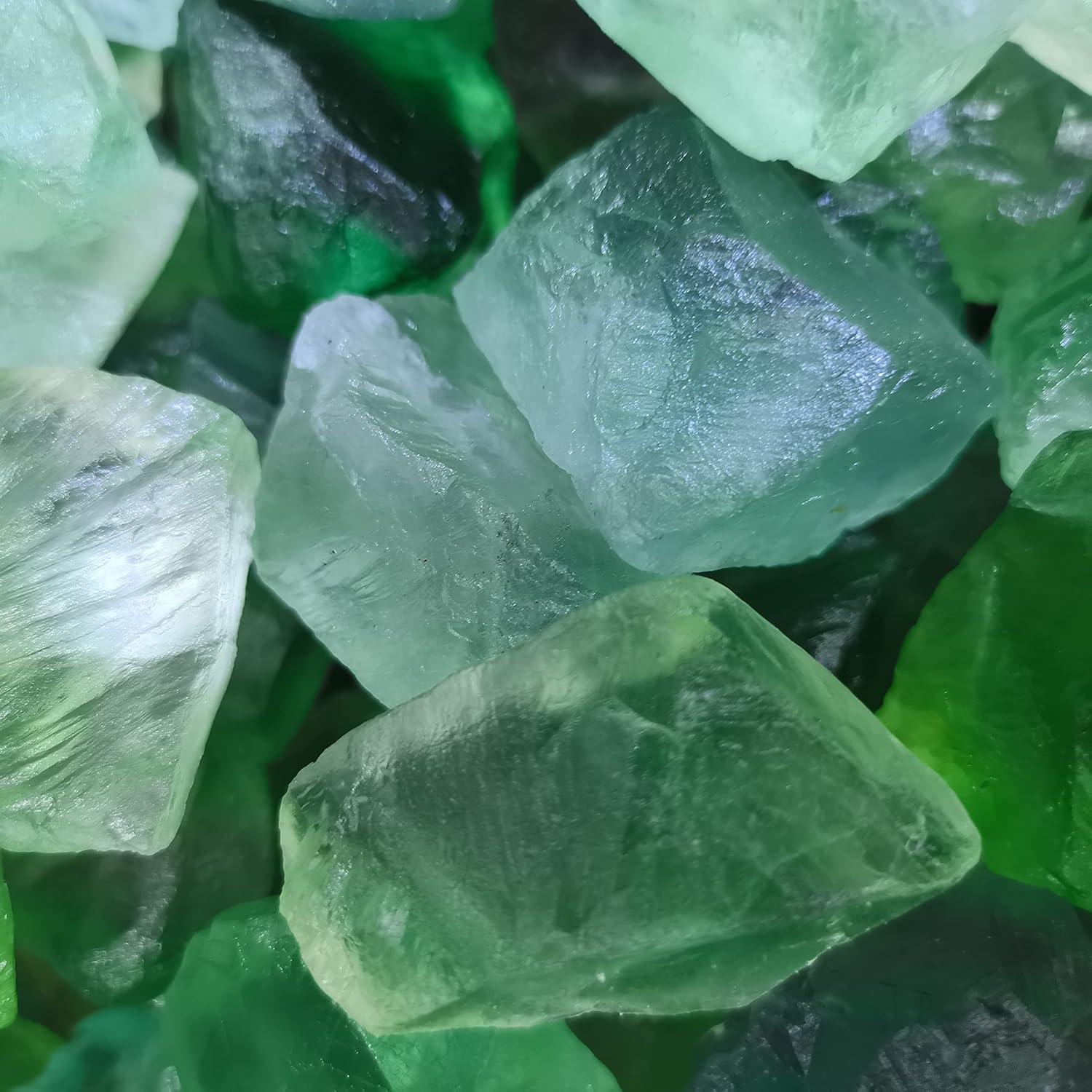 瞑想家の装飾、30-50g 天然グリーン蛍石原石クォーツミネラル標本